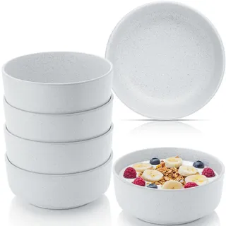 Sänger Schalen Leeds Frost - 6 teilig aus Steingut , Weiß , 6-teilig , Rund , 16.5x6.5x16.5 cm , Geschirr, Schalen & Schüsseln, Müslischalen