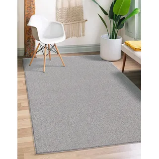 Teppich THE CARPET "Natal", grau, B:160cm H:5mm L:230cm, Polypropylen, Teppiche, Teppich, Wohnzimmer Teppich robust Filz-Rücken