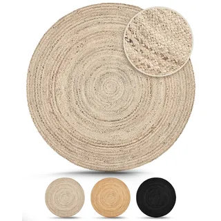 carpetfine Nele Juteteppich 250 x 6 cm Beige