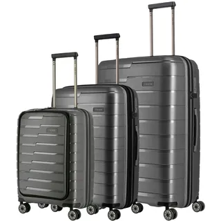 Travelite Air Base Koffer-Set 4-tlg. anthrazit/schwarz