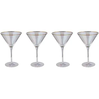Butlers Martinigläser (4er Set) Smeralda 280 ml , Transparent , Glas , Gläser, Longdrinkgläser