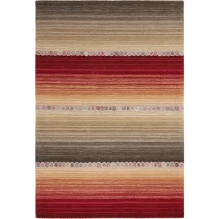 Cazaris Orientteppich , Grau, Rot , Textil , Streifen , rechteckig , 80x300 cm , für Fußbodenheizung geeignet , Teppiche und Böden, Teppiche, Orientteppiche