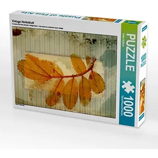 CALVENDO Puzzle Vintage Herbsblatt 1000 Teile Puzzle hoch | 1000 Teile Lege-Größe 48 x 64 cm Foto-Puzzle für glückliche Stunden