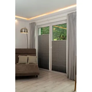 K-HOME Plissee Klemmfix Pisa 85 x 130 cm Silber