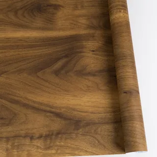 Abyssaly Klebefolie Holzoptik Walnussbraun wasserdicht für Schränke Tische | Selbstklebende Holzoptik-Klebefolie 60x500cm, Abriebfest & Wasserdicht Mit Natürlicher Maserung, Renoviert Möbel ohne Bohren