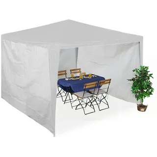 Relaxdays Seitenteile für Pavillon 3er Set 2 x 3 m Weiß