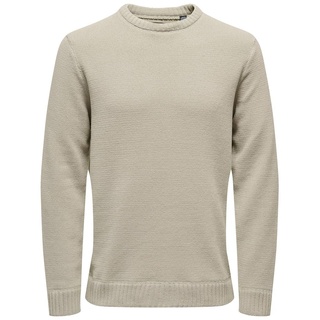 ONLY & SONS Weicher Strickpullover Rundhals Sweater Grobstrick Basic Longsleeve