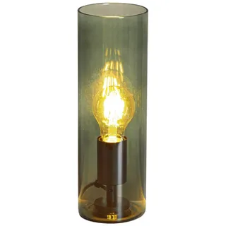 Tischleuchte Tischlampe Glas 30 cm hoch schmal Ø 10 cm Grün E27 Beistelllampe