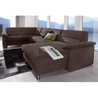 sit&more Wohnlandschaft Kunstleder 3-Sitzer Dunkelbraun