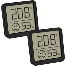 Bild Dostmann 2er Set digitales Thermo-Hygrometer mit Komfortzone Thermo-/Hygrometer Schwarz