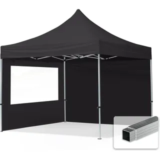TOOLPORT Faltpavillon 3 x 3 m inkl. 2 Seitenteile Schwarz