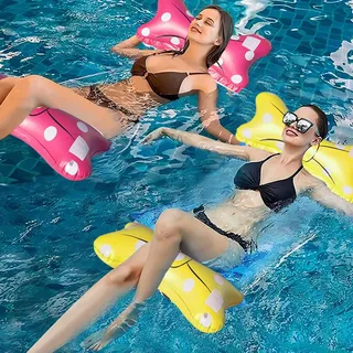 Luftmatratze Pool, 2 Stück Wasserhängematte, 4-in-1 Luftmatratze Wasser, Pool Matratze, Wasserhängematte mit Netz, Tanning Pool Luftmatratze, Wasser Hängematte, Pool Zubehör, Pool Spielzeug Erwachsene