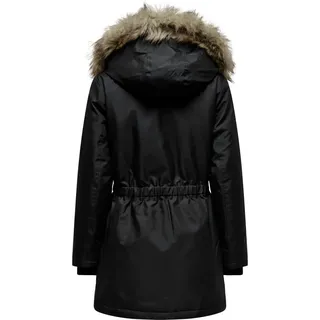 Only ONLIris mit Fellkapuze 15304625 Black/Natur Fur XS