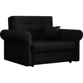 MIRJAN24 Schlafsofa Viva Silver I, Stilvoll Couch, Polstersofa mit Bettkasten, Schlafsessel vom Hersteller (Kronos 07) - Schwarz