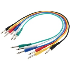 Audibax Basic Colour Cable Patch Jack Mono a Jack Mono 6 Und 1,5 Metros