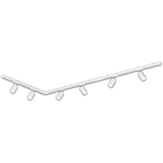 Briloner - Schienensystem Rail Komplettset, 6x GU10 Spots schwenkbar, L-Form, Lichtschienensystem Decke, Strahler Schiene, Deckenlampe, Deckenleuchte, Spotlight, 2,25m, Weiß