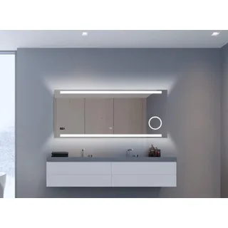 DSK Design LED-Lichtspiegel Silver Conde 80 cm x 60 cm