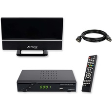 Bild Set-ONE EasyOne 740 HD DVB-T2 Receiver, Freenet TV (Private Sender in HD), Full-HD 1080p, HDMI, USB 2.0, 12V tauglich, 2m HDMI Kabel, DVB-T2 Zimmerantenne