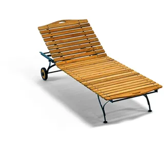 Weishäupl Classic Sonnenliege Teak/Band-und Rundstahl verzinkt pulverbeschichtet