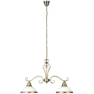 Rabalux 2757 Kronleuchter 2 Spots Elisett, E27, bronze-silber, Klassisch, 62cm - Bronze