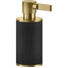 Gessi Inciso Stand-Seifenspender, Behälter schwarz matt, 58538, Farbe: Messing gebürstet PVD