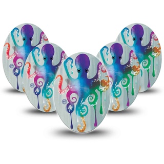 ExpressionMed Fixierpflaster Freestyle Libre - Dexcom Medtronic | Octopus Tattoo Pflaster 5 St