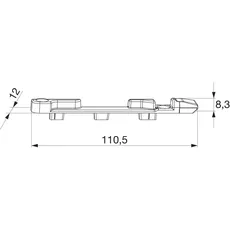 Kippschließteil PVC 12/20-13, ALUPLAST/REHAU/SCHÜCO, links, silber