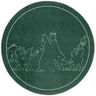 Kinderteppich , Dunkelgrün , Textil , Prinzessin , rund , Textiles Vertrauen - Oeko-Tex® , für Fußbodenheizung geeignet , Teppiche und Böden, Teppiche, Kinderteppiche