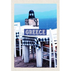 Blechschild 20x30 cm - Greece Griechenland Restaurant Meer