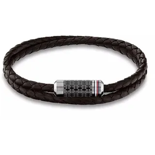 Tommy Hilfiger Jewelry Armband für Herren mit Braunem Geflochtenem Leder in Doppelschlaufe - 2790325