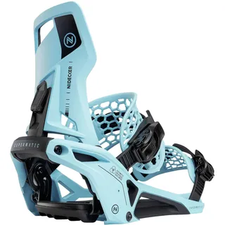 Nidecker OG Supermatic Snowboard Bindungen – Auto Open System mit verstellbarem Highback - Escape Cyan - XL