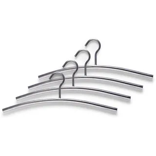 Zeller Kleiderbügel-Set Edelstahl Silber 4 St.