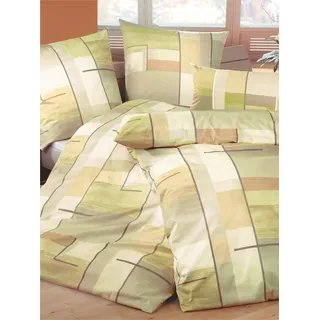 Bettwäsche BIBERNA Gr. 3, grün (lindgrün), B/L: 155cm x 220cm, Mako-Jersey, B/L: 80cm x 80cm, 2 Stk., Mako-Jersey, 100% Baumwolle, Bettwäsche, Bettwäsche