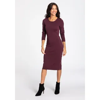 LAURA SCOTT Strickkleid Midi Bordeaux 40