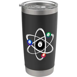 Snooker Atom Billardtisch Billardkugeln Pool Billard Doppelwandiger Edelstahl-Thermobecher