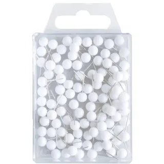 Wedo 56100 Markierungsnadeln Rundkopfnadeln, Nadellänge 16 mm, Kopfdurchmesser 6 mm, 100 Stück,