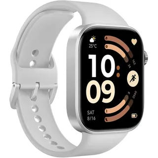 Xiaomi REDMI Watch 6 NFC BT 52,5 mm Gehäuse grau Sportarmband silber M
