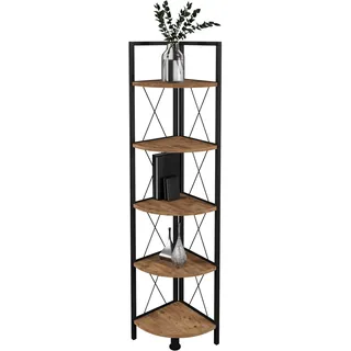VCM Standregal »Holz Metall Eckregal Bücher Regal Insasi 5fach«