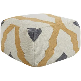 Beliani Pouf Zeugma 56/56/32 cm , Beige , Textil , Quadratisch , 56x32x56 cm , Wohnzimmer, Sessel, Hocker & Hockerbänke, Poufs