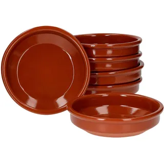 MamboCat Cazuela Schale Bruno Tonware I 6er Set I Ø 16 cm I Größe M I Mediterran I Glasiert I Unikat Handarbeit I Antike/Vintage I Mittelalter I Wikinger