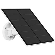 Solarpanel für Überwachungskamera Aussen , 5W Solarmodul für DC 5V Outdoor Akku Kamera, Solarpanel mit Micro USB und USB-C Anschluss, Verstellbarer Bügel, IP65 Wasserdicht, 9,8ft Kabel