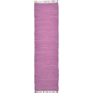 THEKO Happy Cotton Fleckerl Handwebteppich 70 x 250 cm Beere