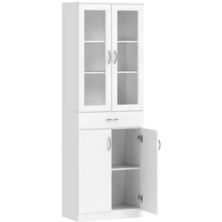 Homcom Unterschrank Küchenschrank 60 x 35 x 180 cm Weiß