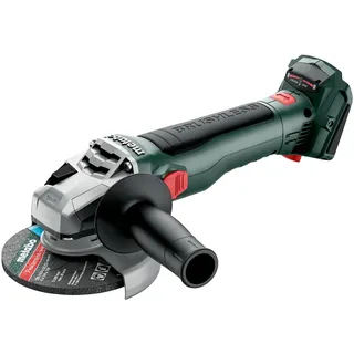 Metabo W 18 LT BL 11-125 ohne Akku + Seitengriff, Spannmutter, Schutzhaube, Stirnlochschlüssel