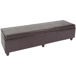 MCW Sitzbank Kriens XXL, Kunstleder, 180x45x45cm MVG-zertifiziert ~ braun
