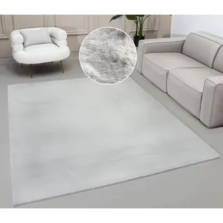 MY HOME Fellteppich »Balu, Kunstfellteppich, Modern, Langflor Teppich« rechteckig 20 mm Höhe Kaninchenfell-Haptik, kuschelig, weich, Wohnzimmer, Schlafzimmer, grau