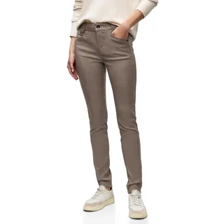 Street One Damen 3715973 Slim Fit Coated Hose, Silk Brown, 42W x 30L