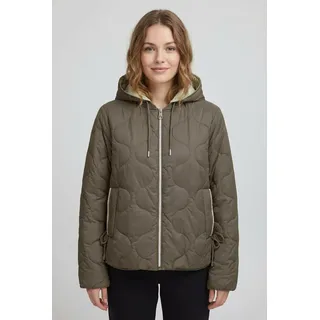 Steppjacke ONLY "ONLMIKI HOOD QUILT JACKET CC OTW", Damen, Gr. XS, walnut detail:oxford tan, Steppware, Obermaterial: 100% Nylon, unifarben, Po-bedeckend, Jacken Steppjacke, mit seitlichem Kordelzug am Saum