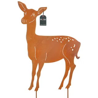 KOTARBAU® Gartendekoration Rostfiguren 77cm REH Weihnachtsdeko Garten Ecorost Gartenstecker Weihnachten Gartenfiguren & Gartenstatuen Roststecker Gartendeko für Draußen Edelrost