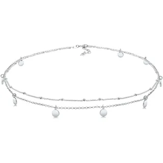 Elli Choker Kugelkette Plättchen Silber 925
